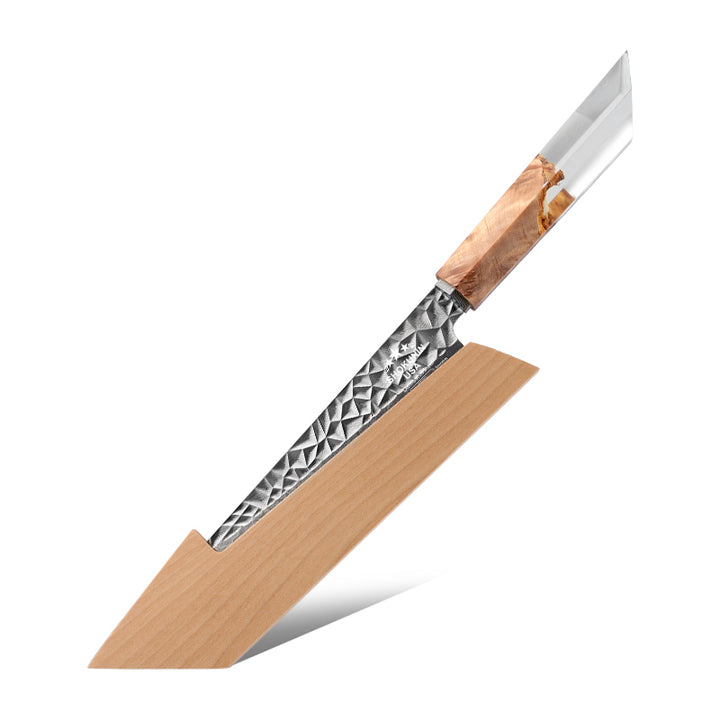 Chef Knife - Silverstar Forged Japanese Chef Knife With Olive Wood Handle - Shokunin USA