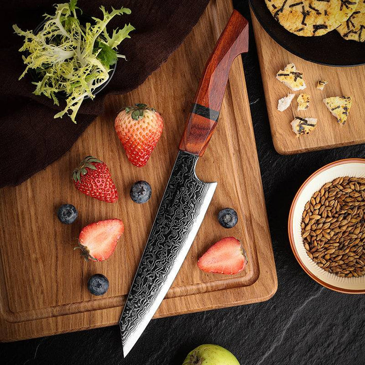 Chef knife - Infinity Japanese Pro Chef Knife Set with Exotic Sandal Wood & Resin Handle - Shokunin USA