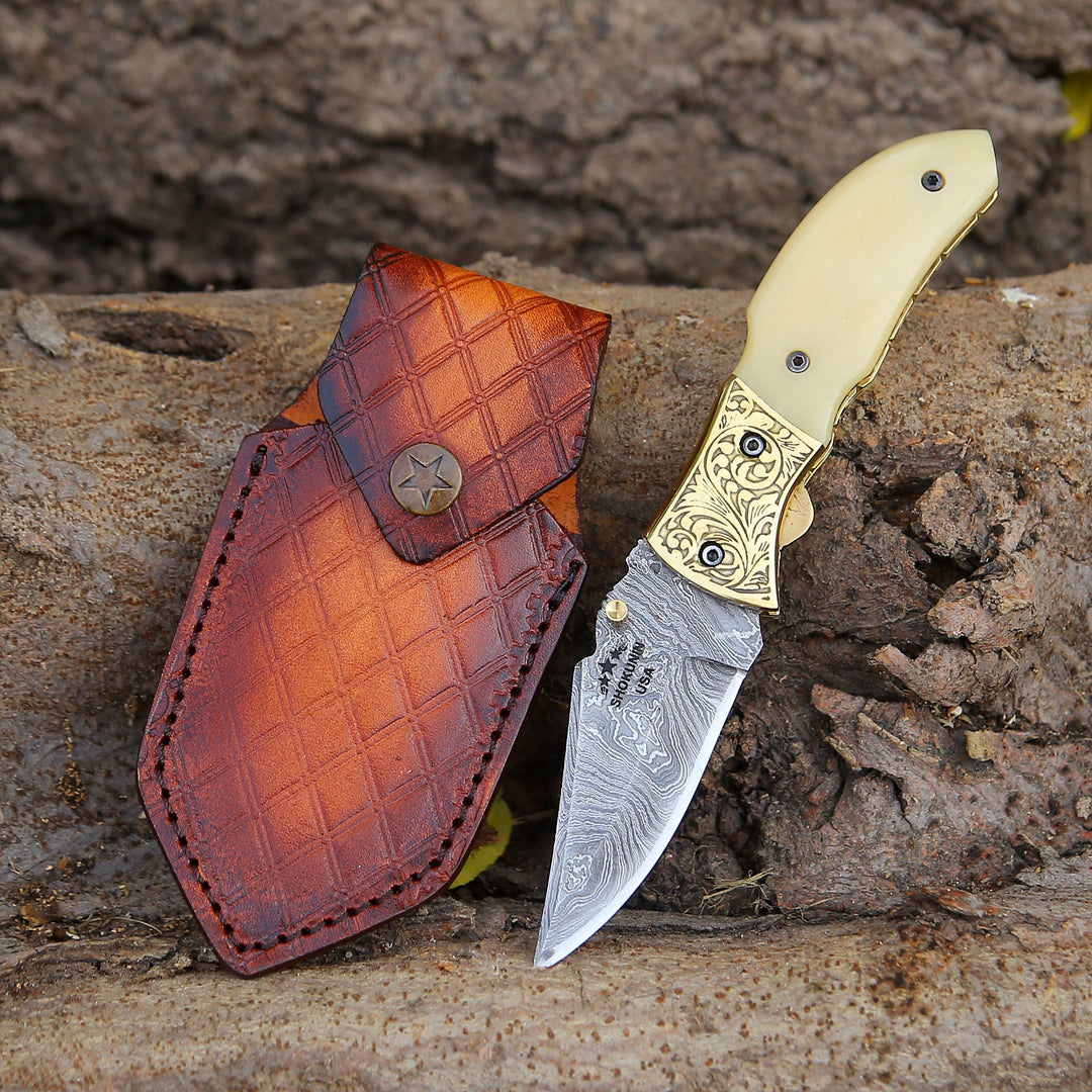 Pocket Knives - Marshal Gentleman's Folding Knife with Bone Handle - Shokunin USA