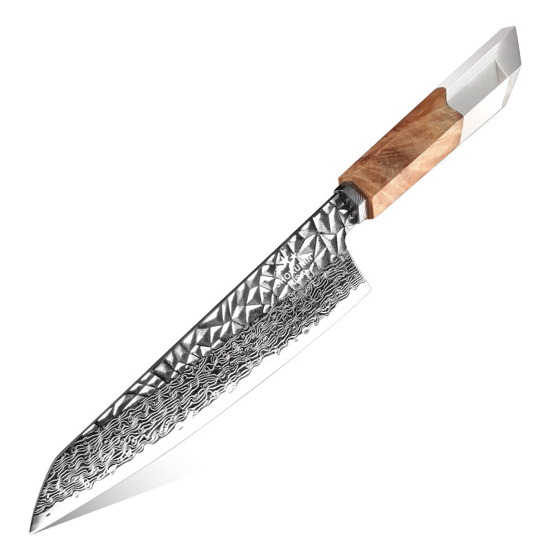 Chef Knife - Silverstar Forged Japanese Chef Knife With Olive Wood Handle - Shokunin USA