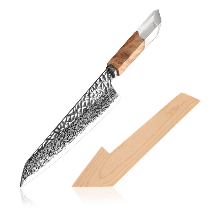 Chef Knife - Silverstar Forged Japanese Chef Knife With Olive Wood Handle - Shokunin USA