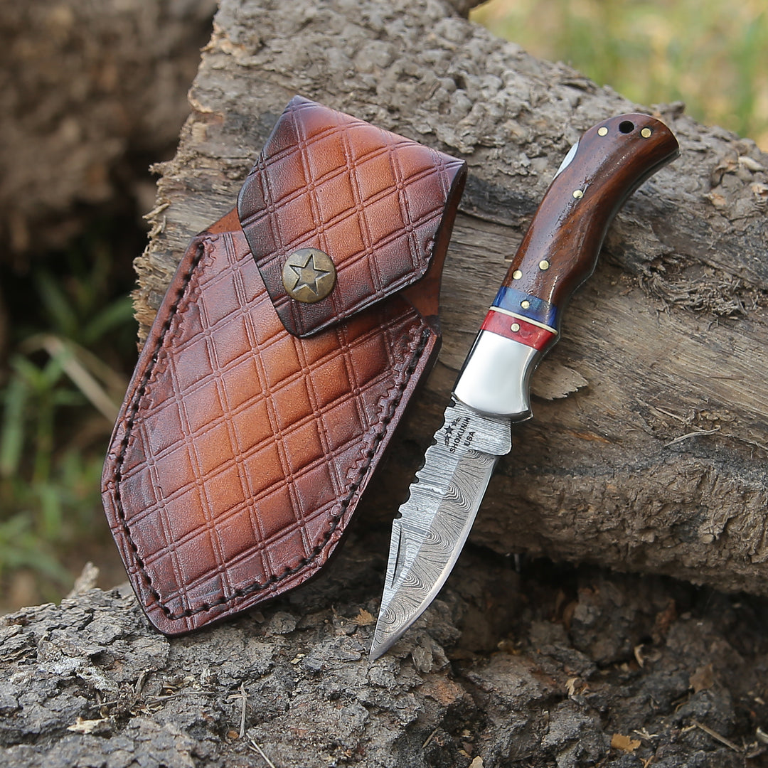 Pocket Knife - Rogue Pocket Knife with Rosewood Handle - Shokunin USA