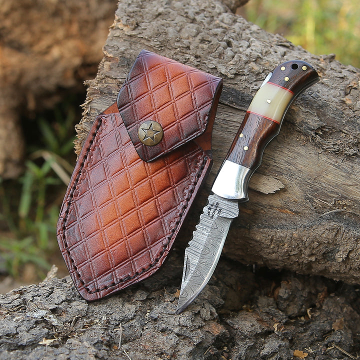 Pocket Knife - Ironclad Pocket Knife with Rosewood & Bone Scales - Shokunin USA