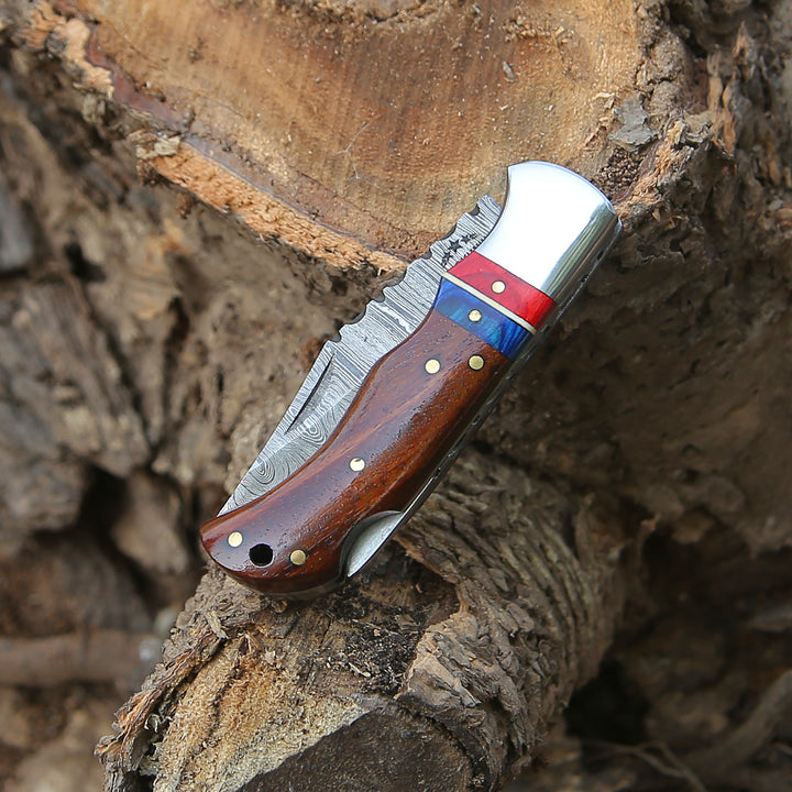 Pocket Knife - Rogue Pocket Knife with Rosewood Handle - Shokunin USA