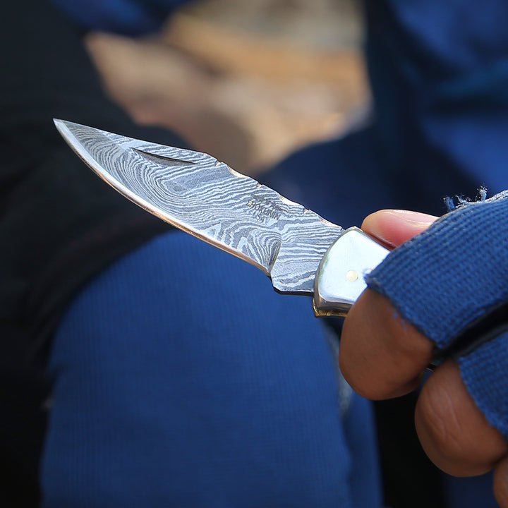 Pocket Knife - Ironclad Pocket Knife with Rosewood & Bone Scales - Shokunin USA