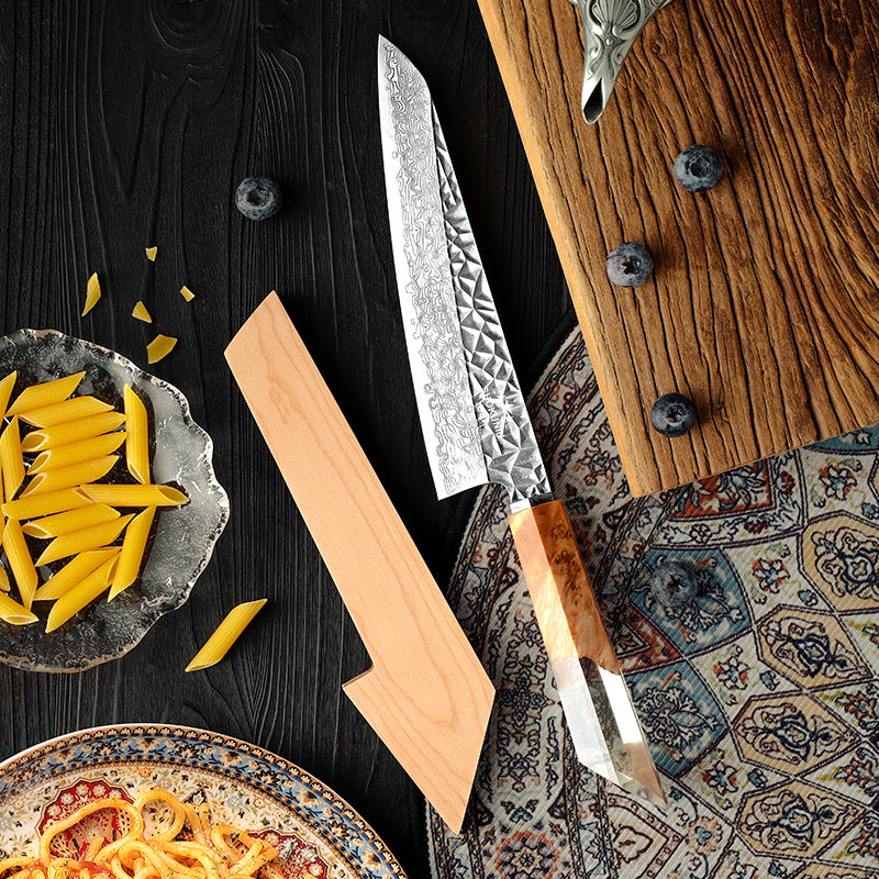 Chef Knife - Silverstar Forged Japanese Chef Knife With Olive Wood Handle - Shokunin USA
