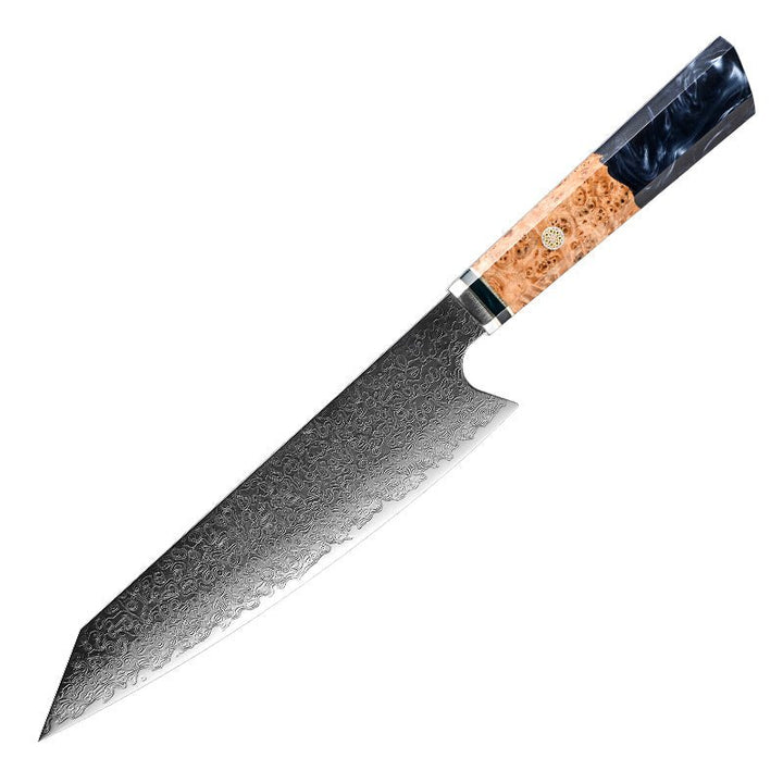 kritsuke knife - Brilliance Japanese VG10 Damascus 8-inch Chef's Knife with Exotic Olive Wood Handle & Sheath - Shokunin USA