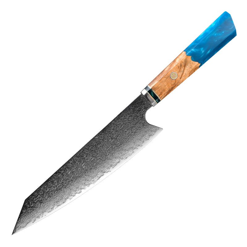 Chef knife - Imperium Japanese VG10 Damascus Chef's Knife with Exotic Olive Wood Handle & Sheath - Shokunin USA