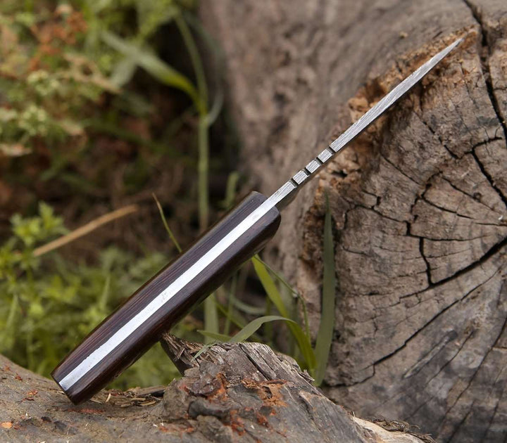 Damascus Knife - Legacy Damascus Skinning Knife with Exotic Wenge Wood Handle - Shokunin USA