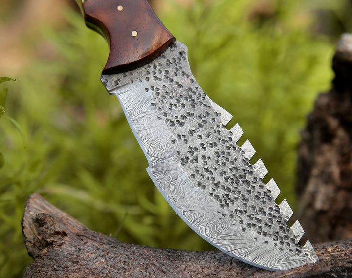 Utility Knife - Zeus Tracker Knife with Antler & Rose wood Handle - Shokunin USA