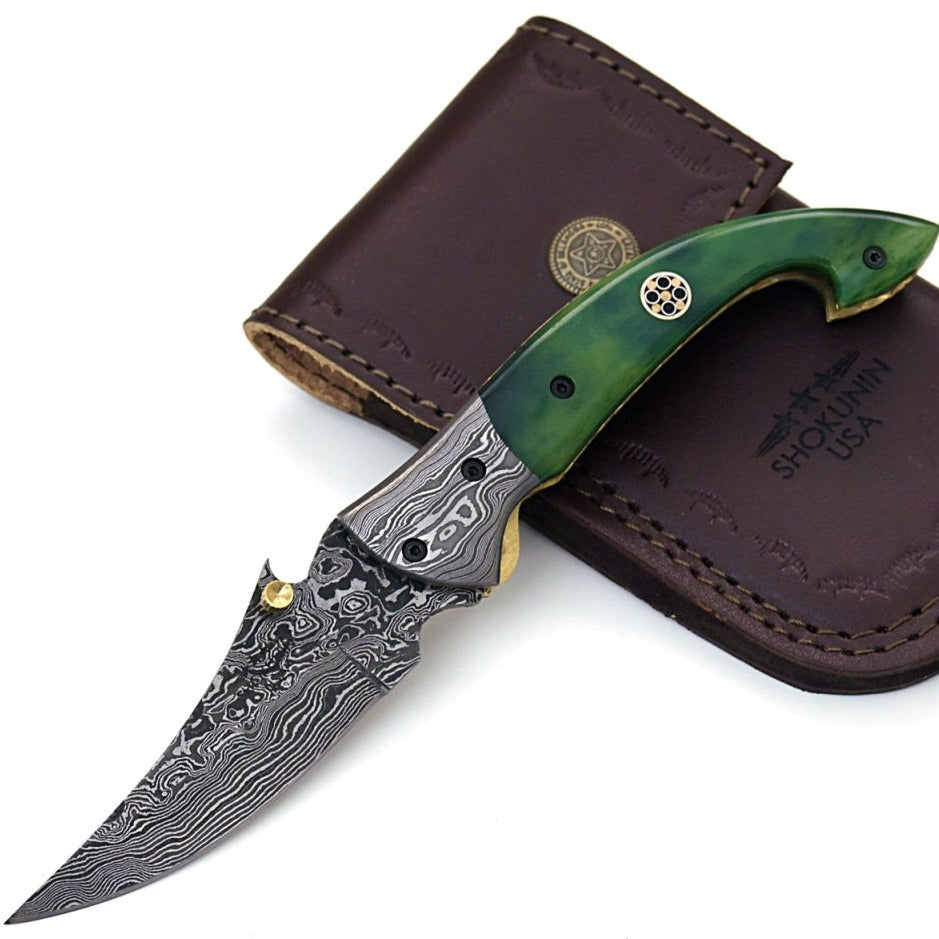 Handcrafted Damascus Pocket Knives for Outdoor Use - Shokunin USA