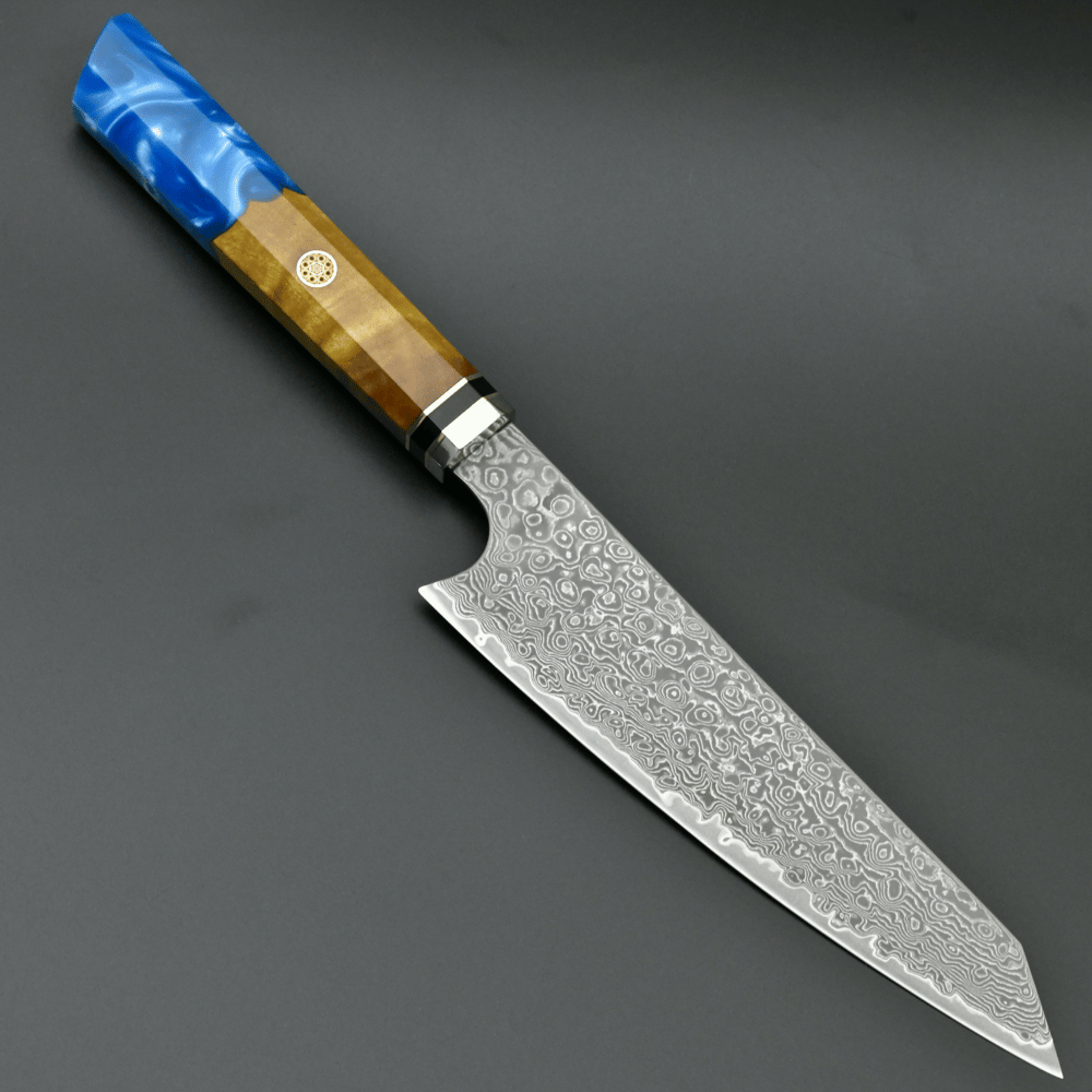 Chef Knife - Nirvana VG10 Damascus Chef's Knife with Exotic Olive Wood Handle - Shokunin USA