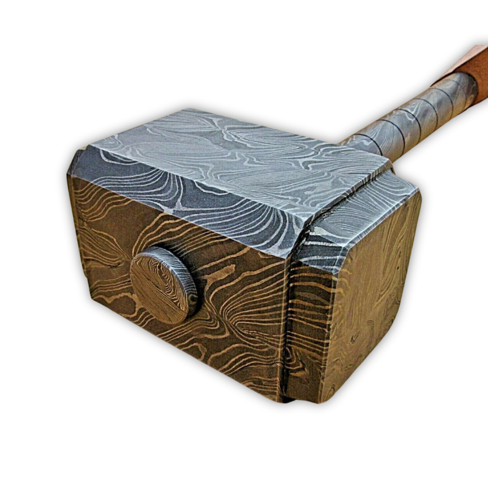 Hammer - Mjölnir Handmade Forged Damascus Steel Hammer - Shokunin USA