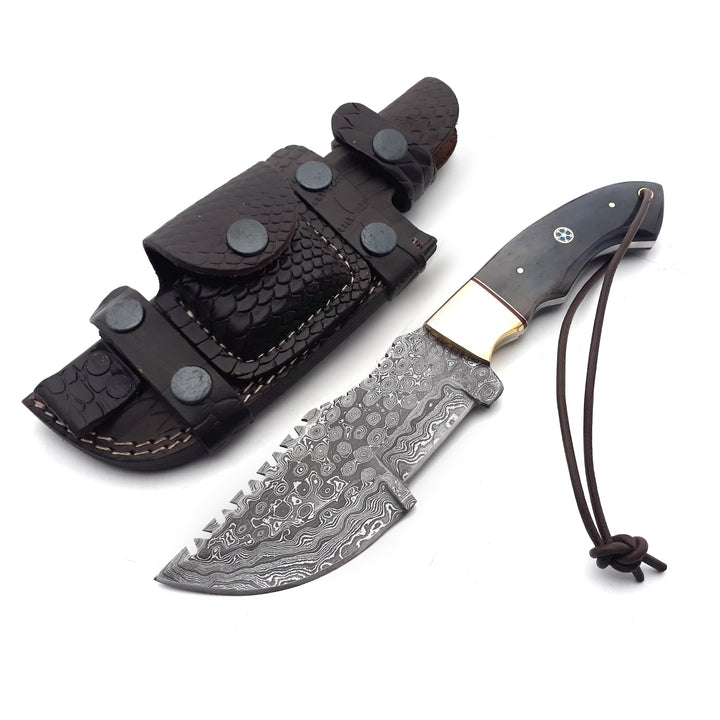 Damascus Knife - ShadowRidge Damascus Steel Premium Tracker Knife - Shokunin USA