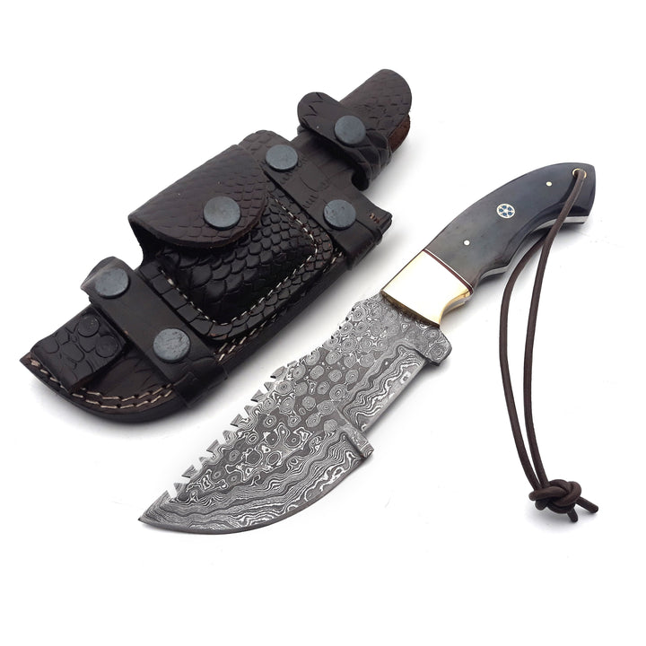 ShadowRidge Hunting Knife - ShadowRidge Damascus Steel Premium Tracker Knife - Shokunin USA