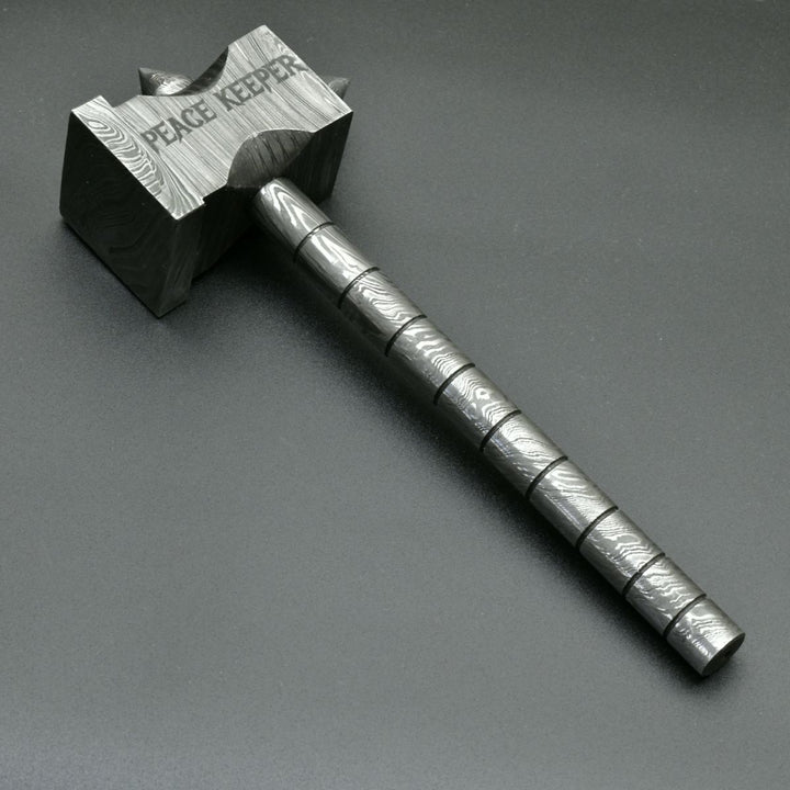 Hammer - The Crusher Handmade Damascus Steel Hammer - Shokunin USA