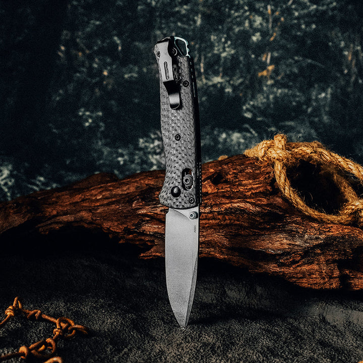Onyx D2 Knife - Onyx D2 Steel Folding Pocket Knife with Clip &amp; Carbon Fiber Hnadle - Shokunin USA