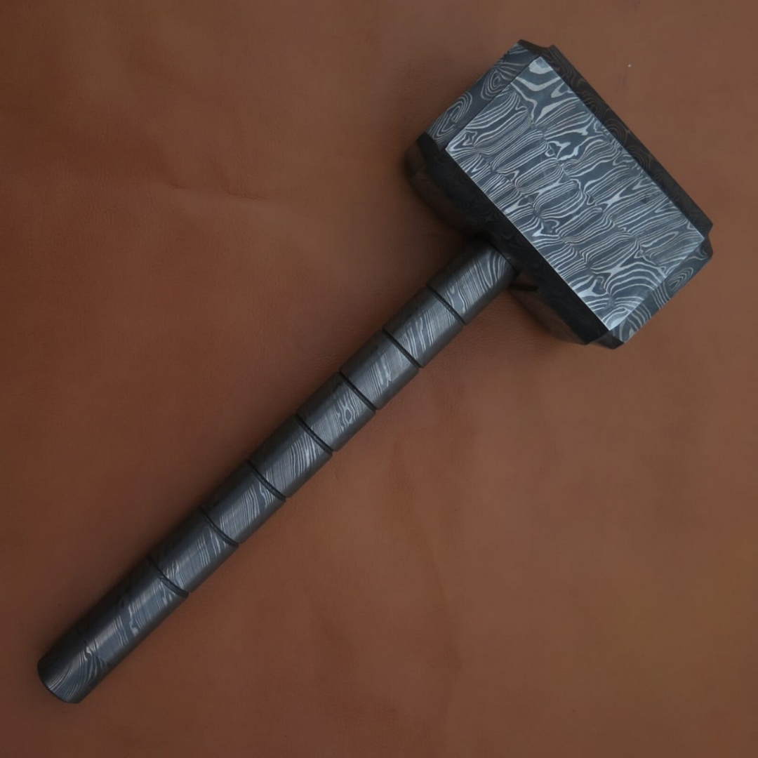 Hammer - Mjölnir Handmade Forged Damascus Steel Hammer - Shokunin USA