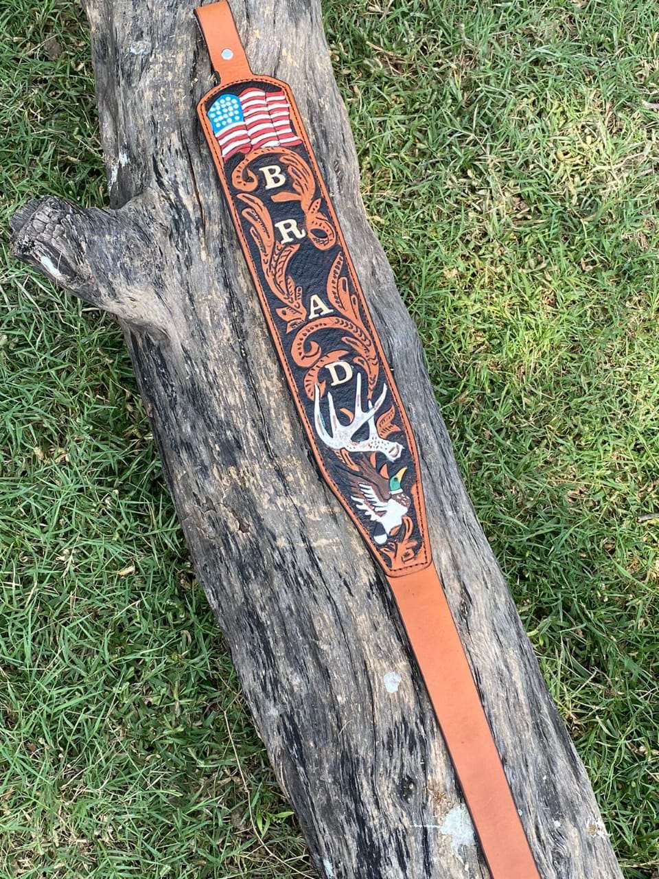 Custom Handmade Tooled Rifle Sling - Personalized - Shokunin USA
