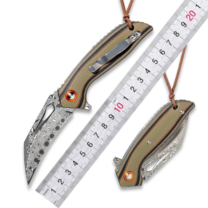 VG-10 Folding Knives - Scorpion Japanese Folding Pocket Knife with VG-10 Damascus Steel &amp; G10 Handle - Shokunin USA