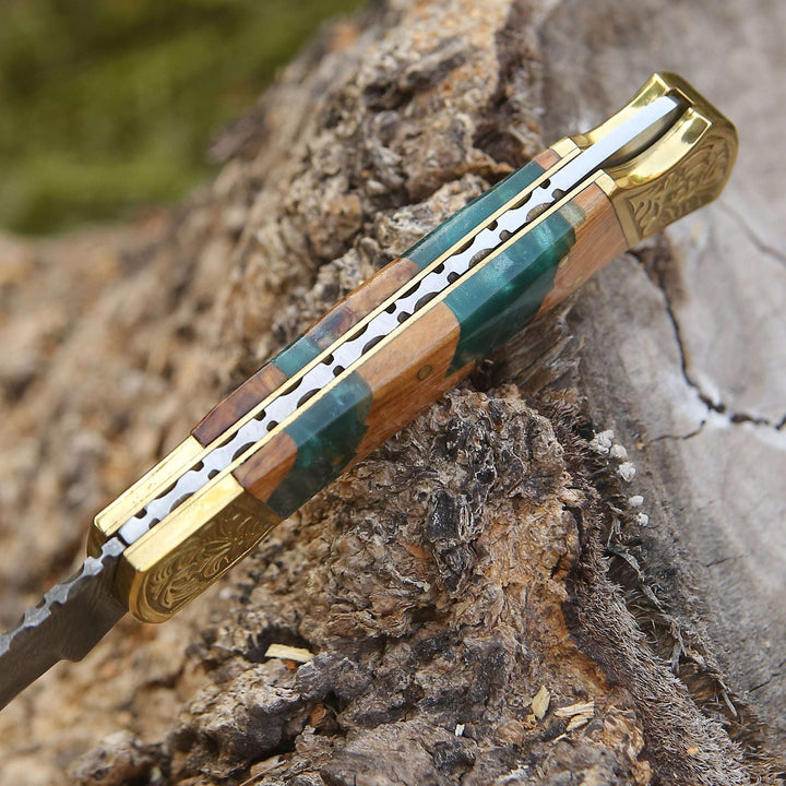 Quicksilver-Jagdmesser mit Griff aus exotischem Palisander