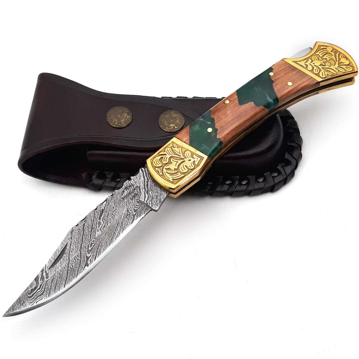 Quicksilver-Jagdmesser mit Griff aus exotischem Palisander