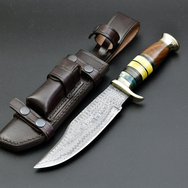 custom handmade hunting knives - Skywalker Custom Hunting Knife with Bone &amp; Wood Composite Handle - Shokunin USA