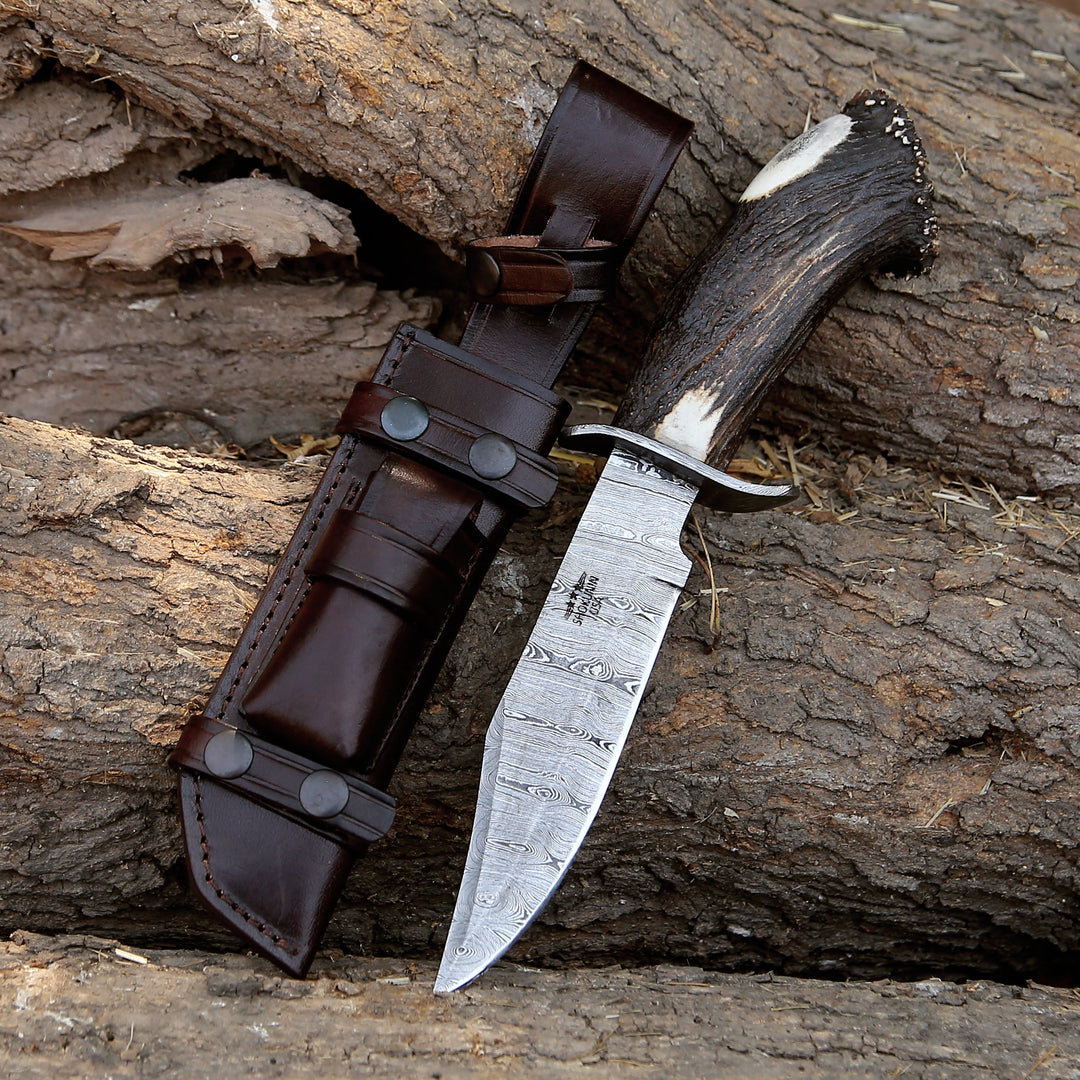 Bowie Damascus Knife - Shokunin USA