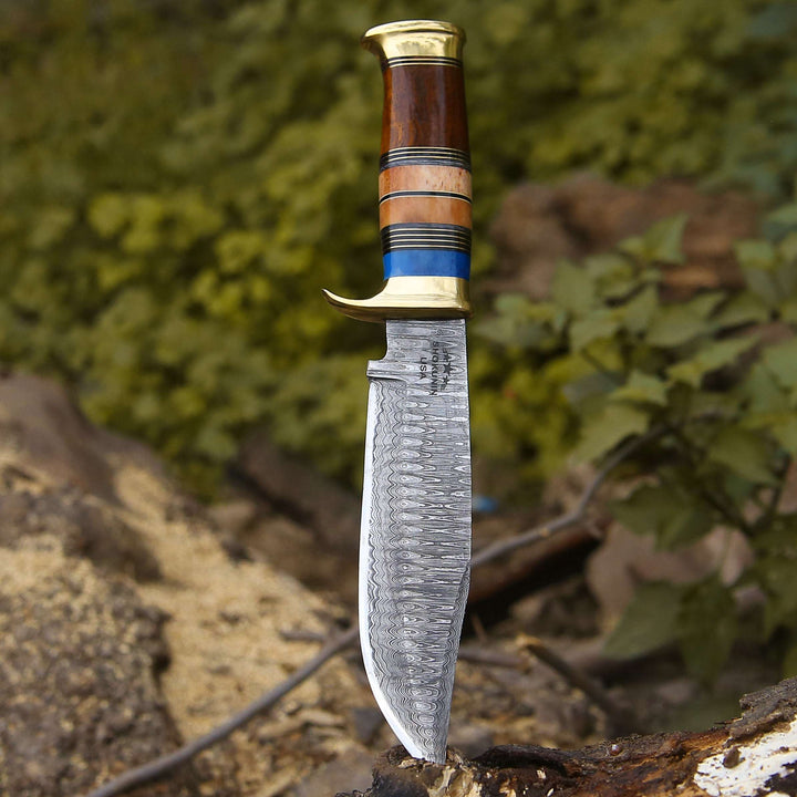 Bowie knife - Skywalker Bowie Knife with Bone &amp; Wood Composite Handle - Shokunin USA