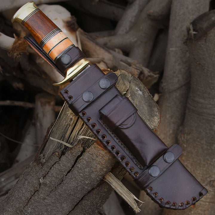 Bowie knife - Skywalker Bowie Knife with Bone &amp; Wood Composite Handle - Shokunin USA
