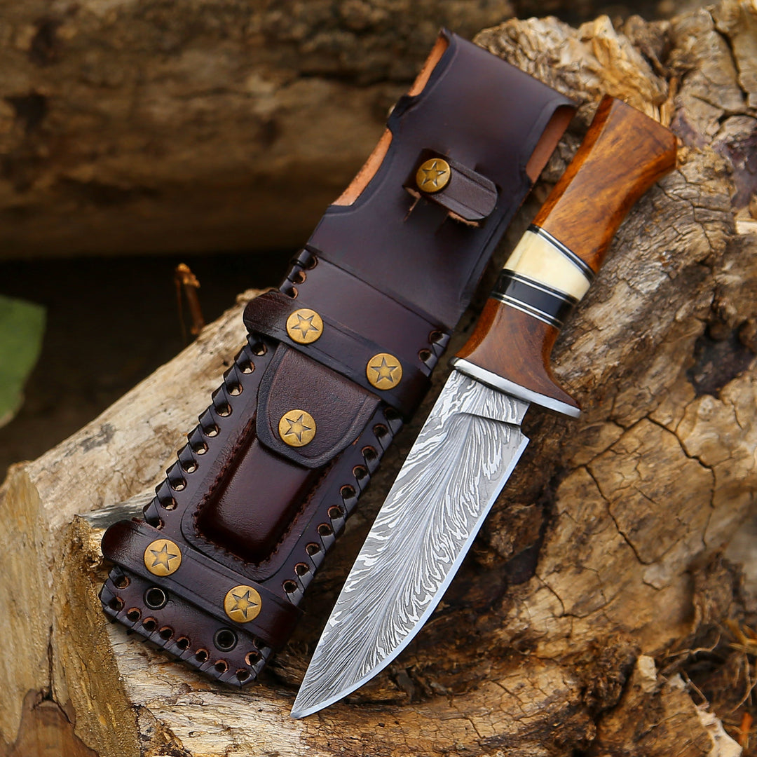 Feather Damascus Knife - Shokunin USA