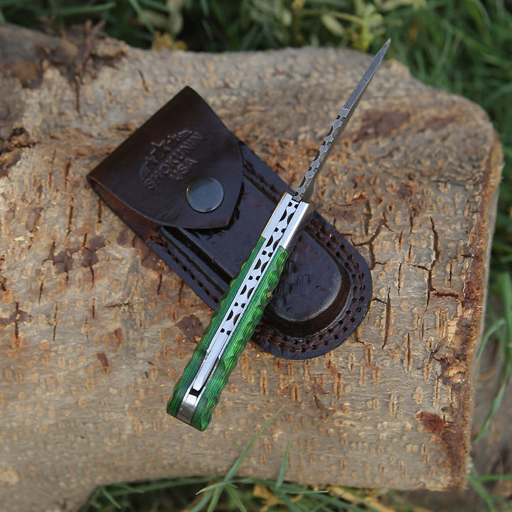 Pocket Knife - Ironclad Pocket Knife with Forged Pakka Wood Handle - Shokunin USA