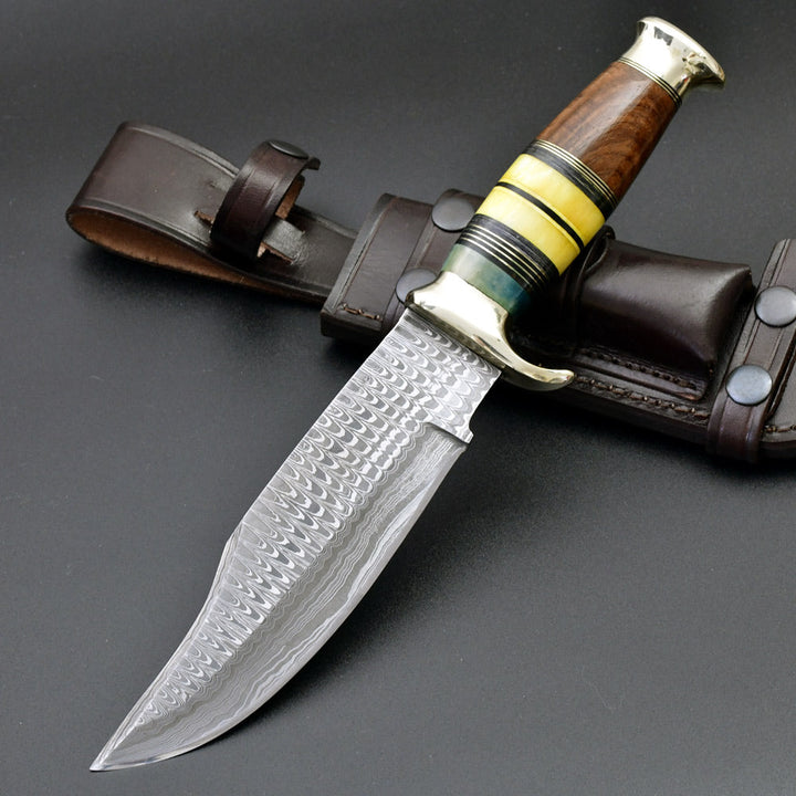 handmade hunting knives for sale - Skywalker Custom Hunting Knife with Bone &amp; Wood Composite Handle - Shokunin USA