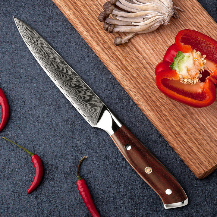 chef knife set - Splendor Knife Set 4 Piece VG10 Damascus Steel with Pakkawood Handle & Sheath - Shokunin USA