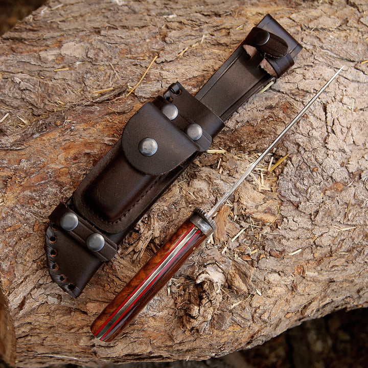 Excelsior Bowie Knife - Excelsior Hunting Knife with Exotic Rosewood Handle - Shokunin USA