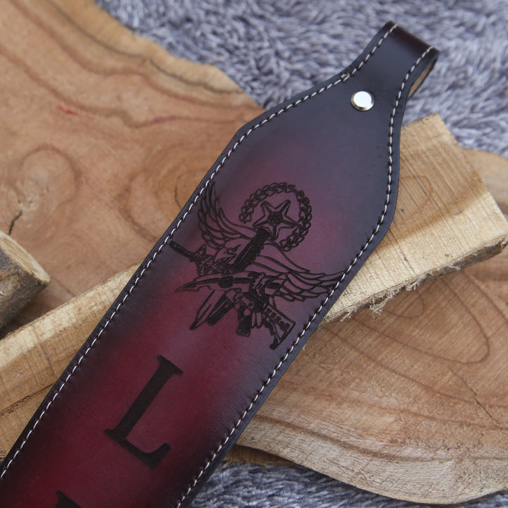 Handmade Tooled Custom Leather Sling - Personalized