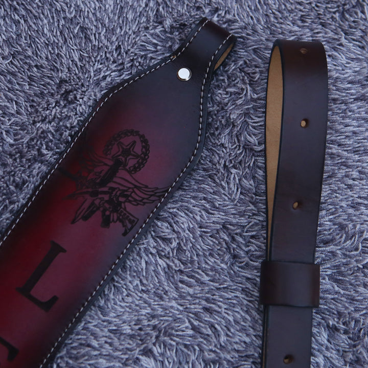 Handmade Tooled Custom Leather Sling - Personalized