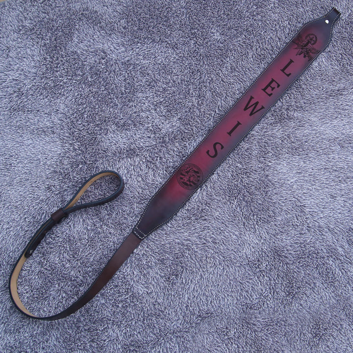 Handmade Tooled Custom Leather Sling - Personalized