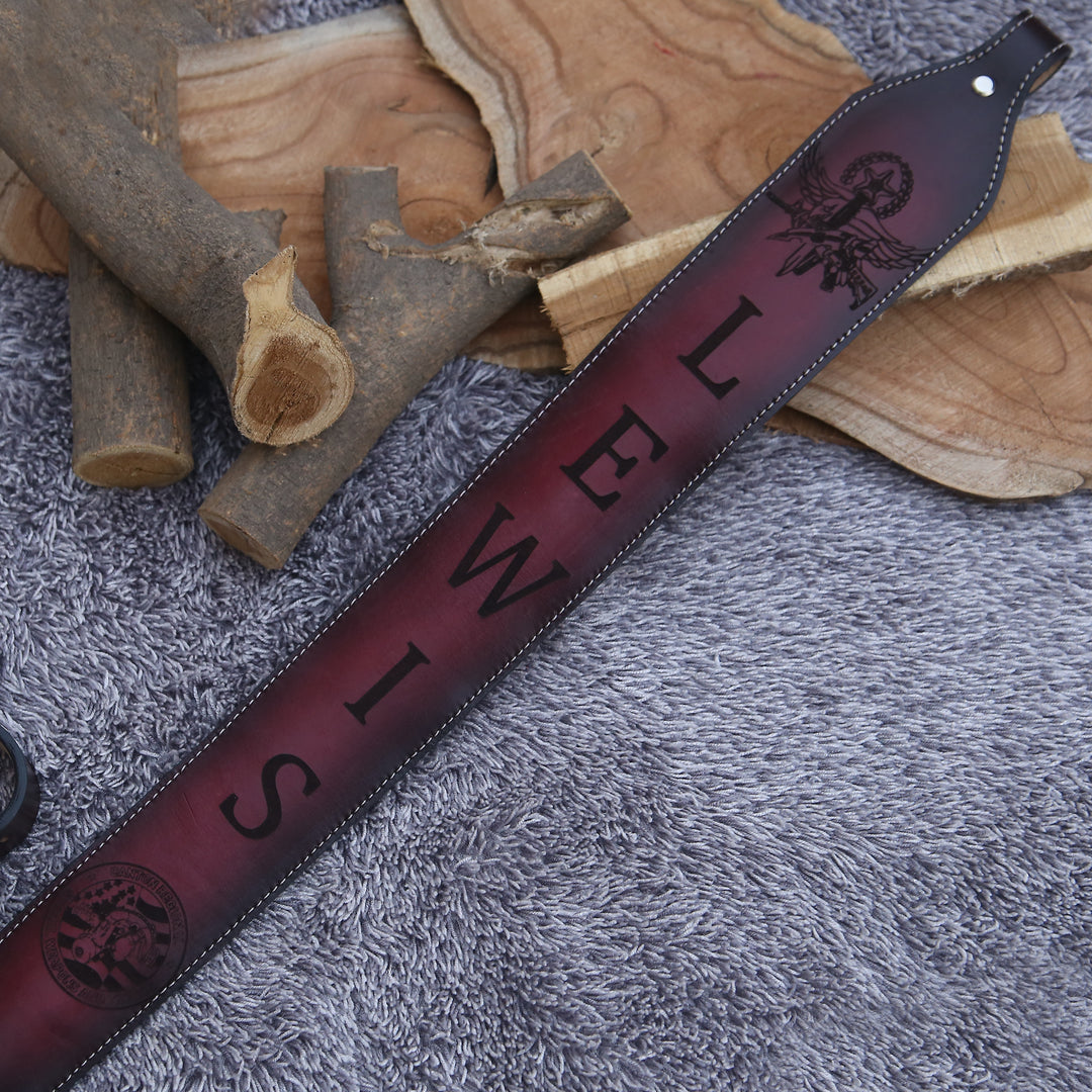Handmade Tooled Custom Leather Sling - Personalized