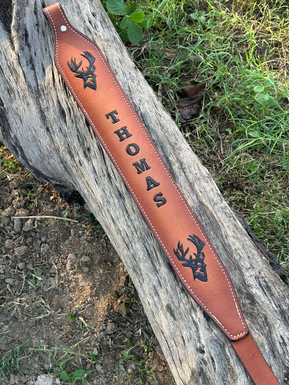 Guitar Strap - Custom Handmade Tooled Rifle Sling - Personalized - Shokunin USA