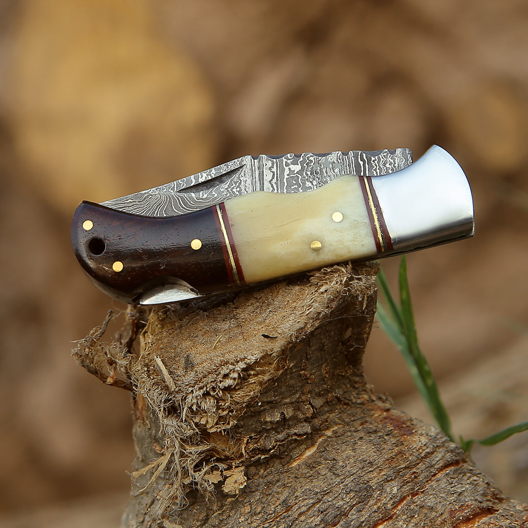 Pocket Knife - Falcon Pocket Knife with Exotic Rosewood Handle - Shokunin USA