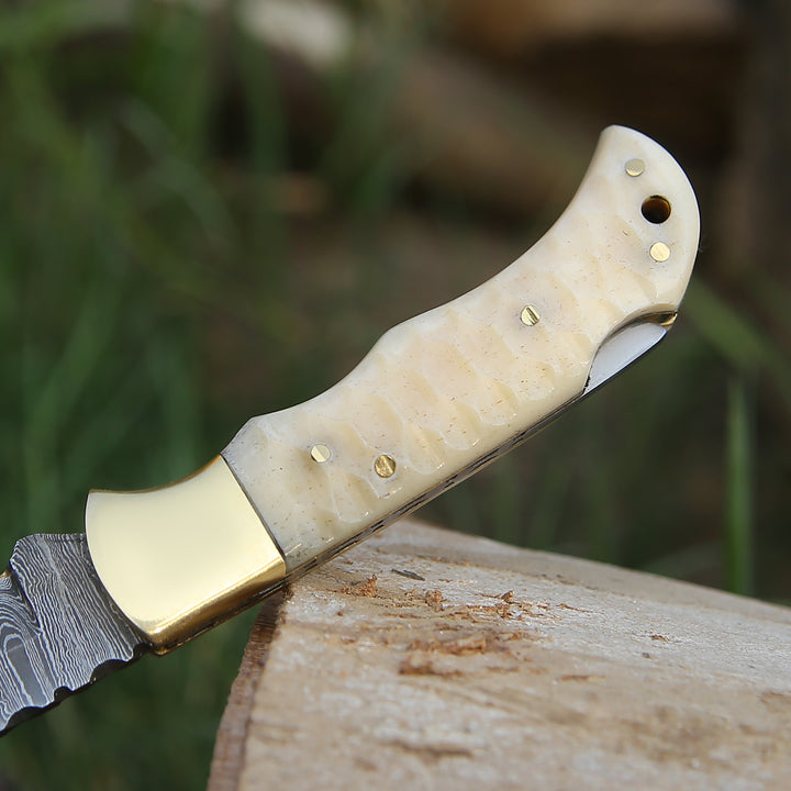 Pocket Knife - Phoenix Pocket Knife with Forged Bone Handle - Shokunin USA