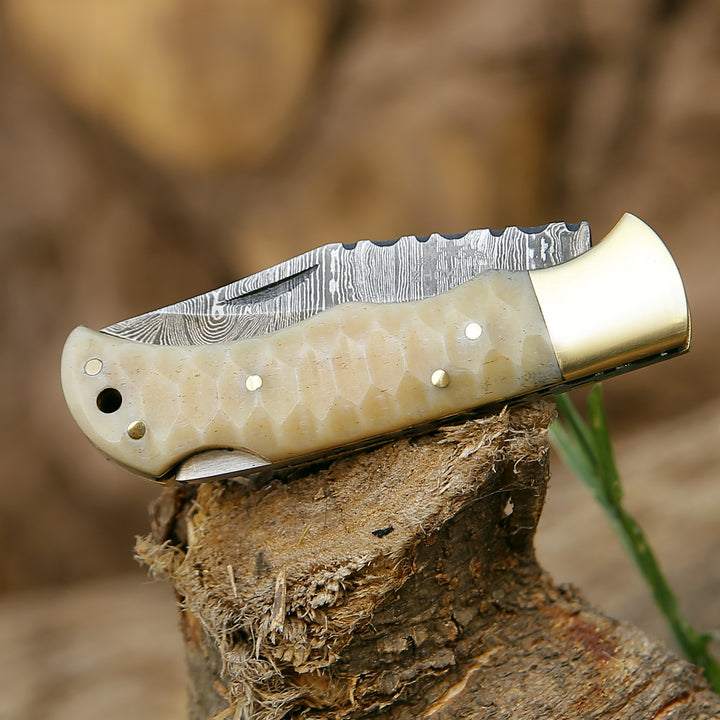 Pocket Knife - Phoenix Pocket Knife with Forged Bone Handle - Shokunin USA