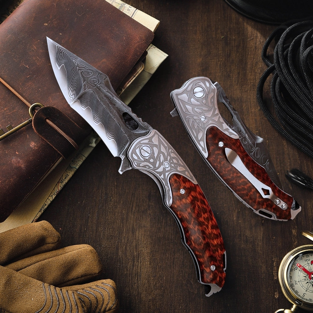 unique folding pocket knives for collectors - Apollo VG10 Handmade Gentlemans Knife with Exotic Snake Wood Handle - Shokunin USA