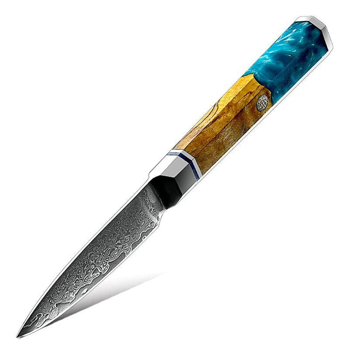 Best Cooking Knife Sets – Allure Professional Japanese VG10 Damascus 8-Pcs Knife Set with Exotic Olive Burl Wood &amp; Resin Handle – shokuninusa