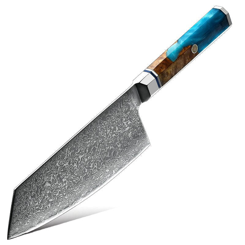 Best Kitchen Knife Sets – Allure Professional Japanese VG10 Damascus 8-Pcs Knife Set with Exotic Olive Burl Wood &amp; Resin Handle – shokuninusa
