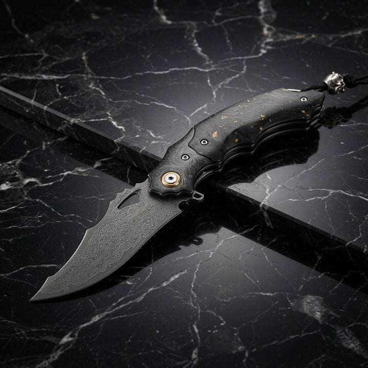 Engraved Pocket Knife – Black gold EDC Gentlemen&