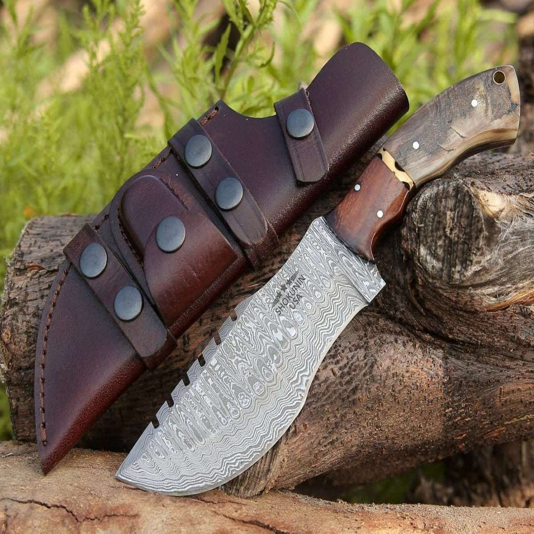 Leather Tracker Knife - Shokunin USA