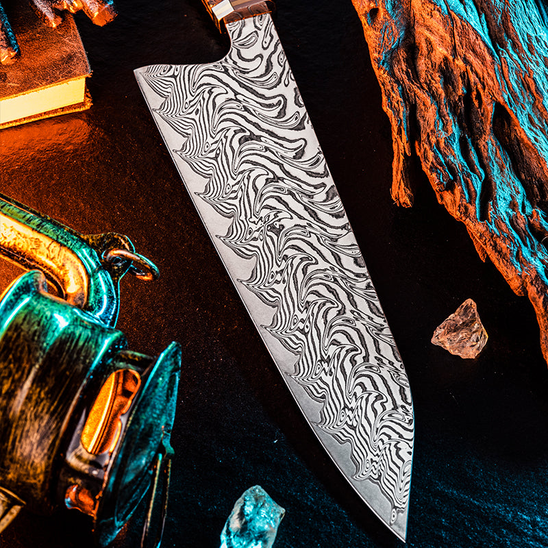 Increda Chef Knives - Increda Japanese Chef Knife VG-10 Damascus Steel Blade with Carbon Fiber - Shokunin USA