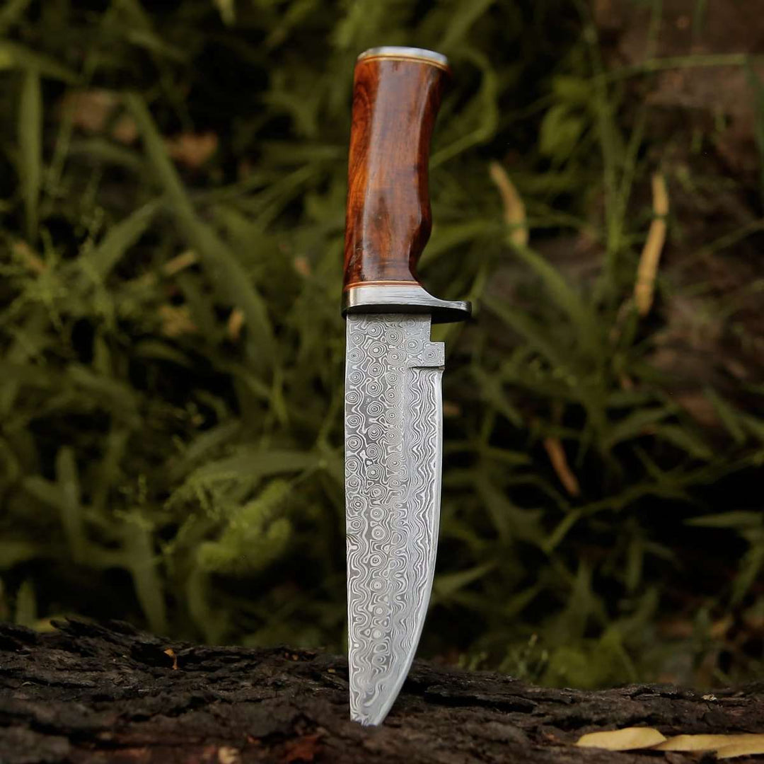 Crucifier Original Knives – Crucifier Original Bowie Knife with Exotic Rosewood Handle – shokuninusa